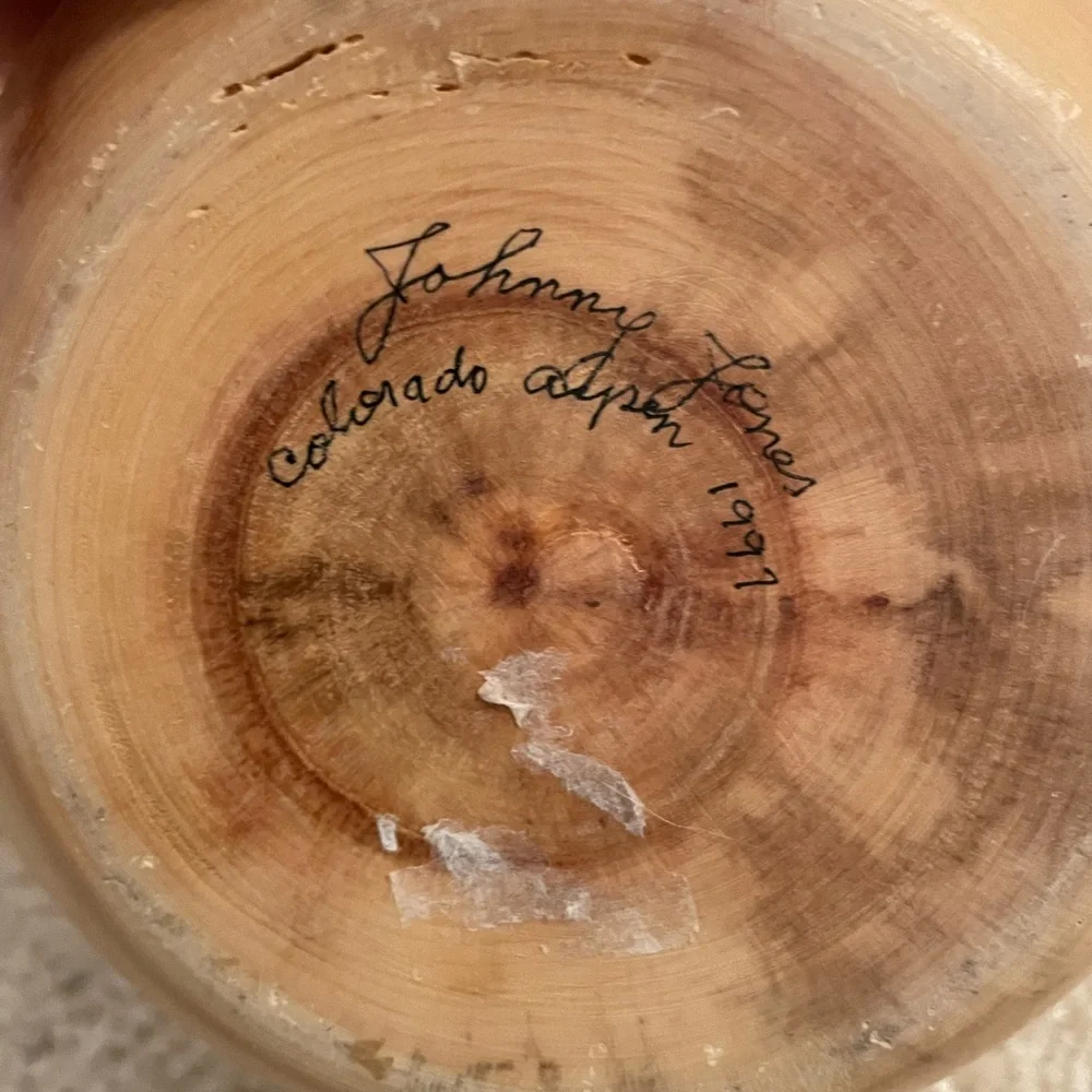 Vintage Colorado Aspen Elegant Wooden Vase